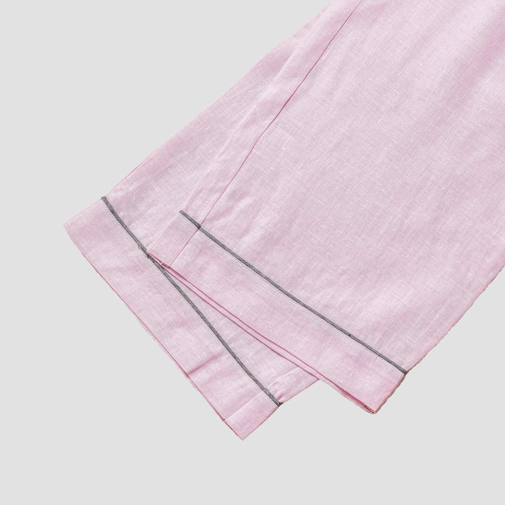 Men's Blush Pink Linen Pajama Set - PIGLET US
