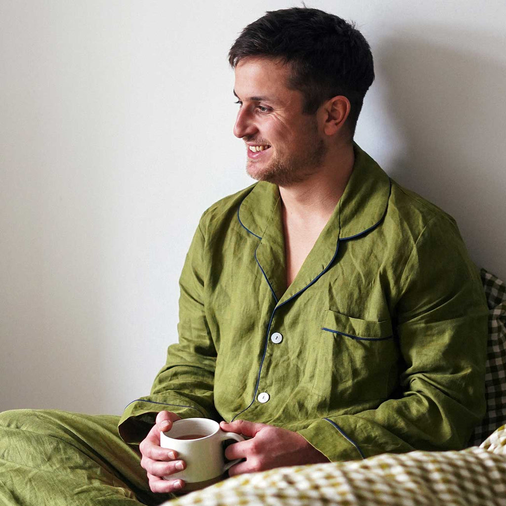 Men's Moss Linen Pajama Set