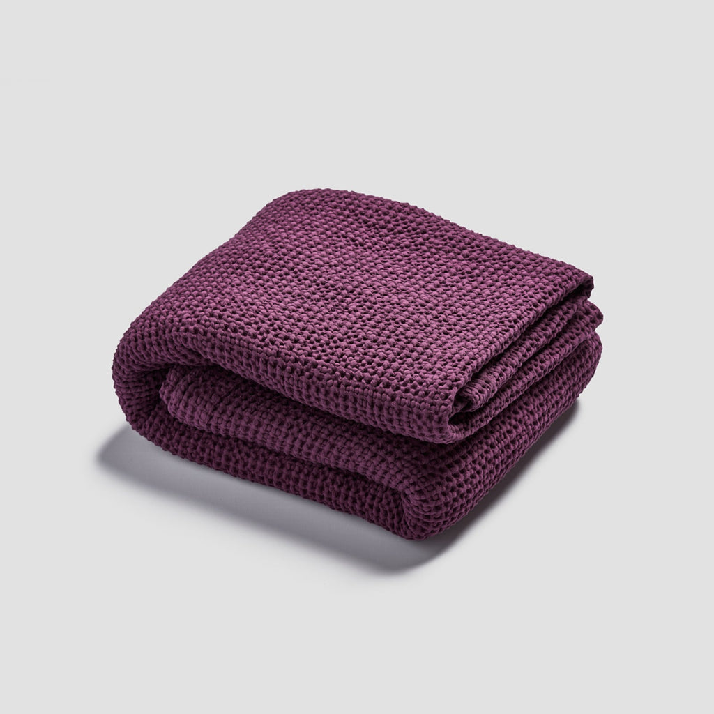 Berry Waffle Cotton Throw - PIGLET US