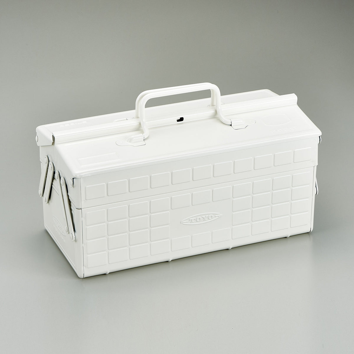 Steel Toolbox with Cantilever Lid and Upper Storage Trays, style ST-350