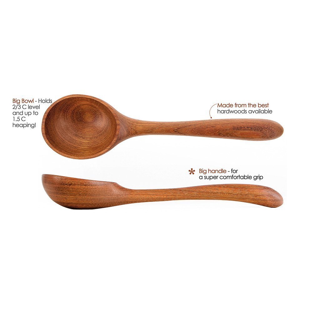 Wooden Ladle, Large Ladle Spoon, Soup Ladle Wooden Spoon, Wooden Flat Ladle,  Wooden Ladle Spoon, Wooden Serving Spoons, Flat Wooden Spoon 