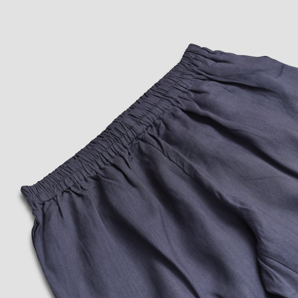 Men's Blueberry Linen Pyjama Trouser Set - PIGLET US