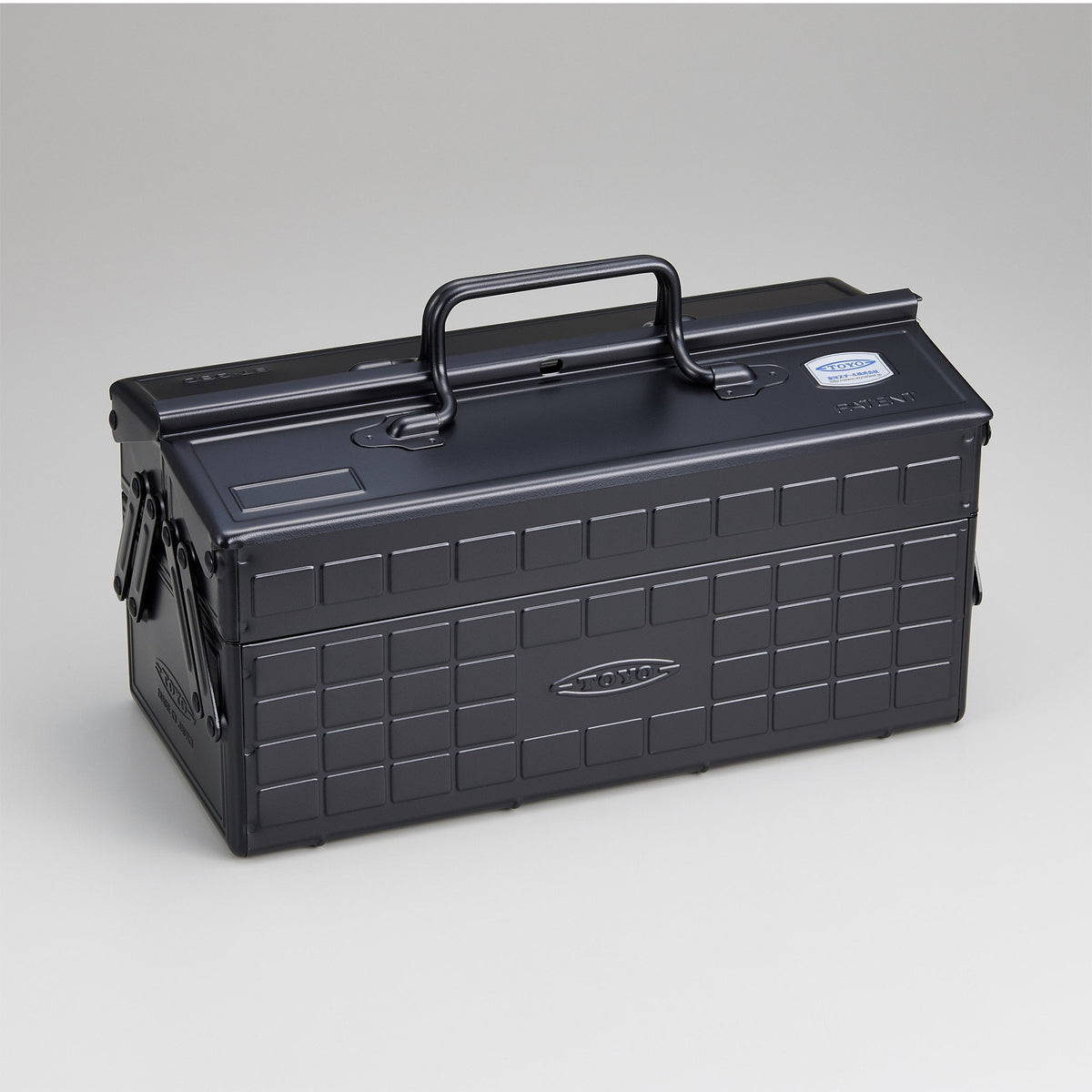 Steel Toolbox with Cantilever Lid and Upper Storage Trays, style ST-350