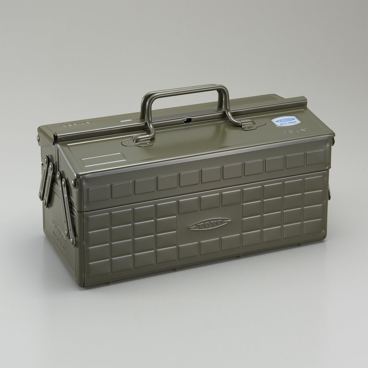 Steel Toolbox with Cantilever Lid and Upper Storage Trays, style ST-350