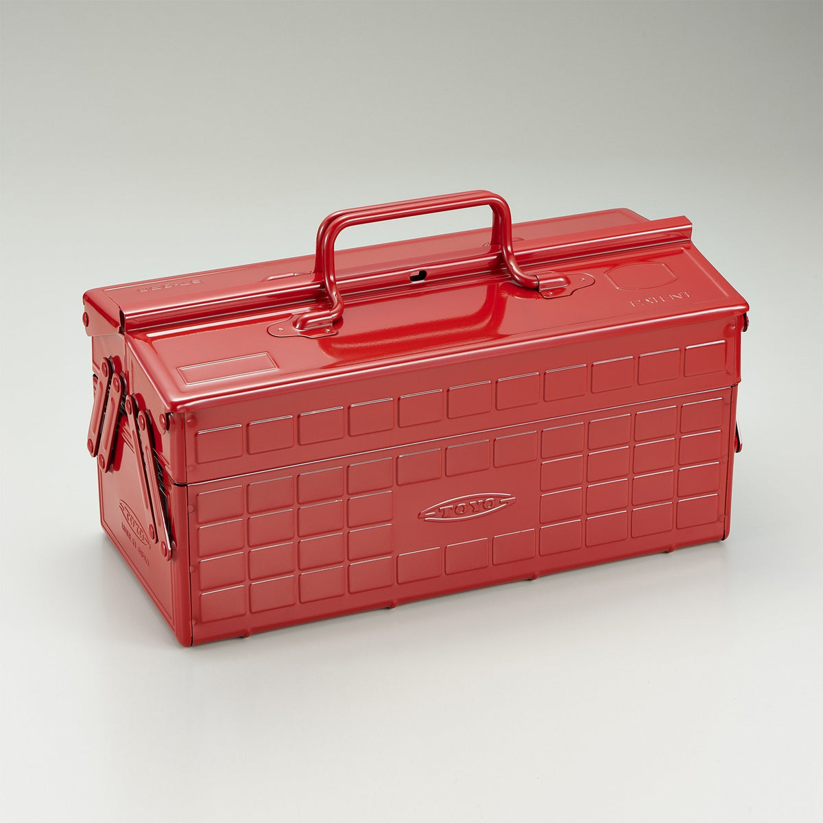 Steel Toolbox with Cantilever Lid and Upper Storage Trays, style ST-350