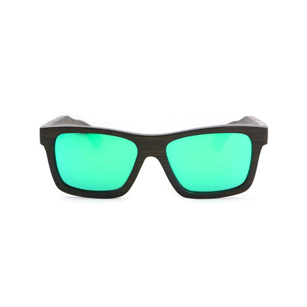 Wear Panda sustainable bamboo sunglasses lifetime guaranteed Brown with green grande