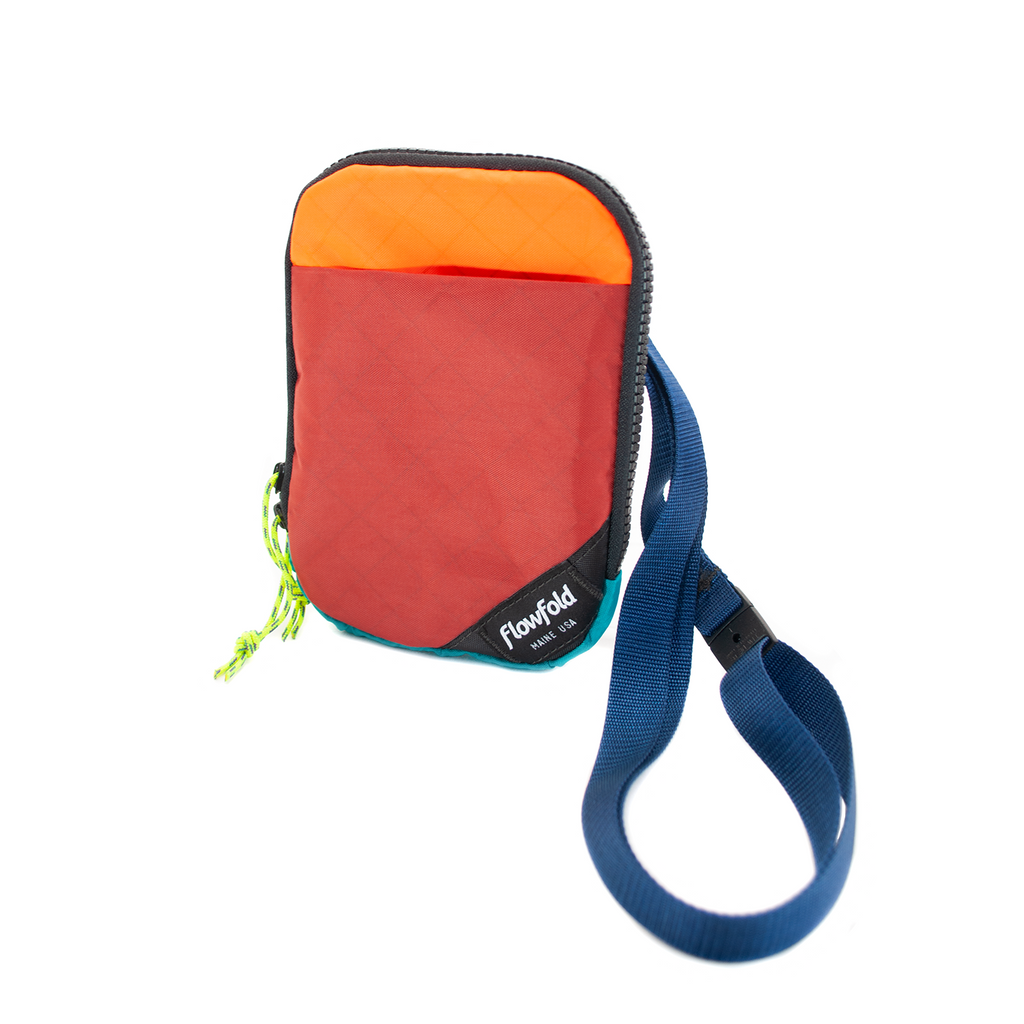 Flowfold Recycled Brick Red Color Block Portland Phone Bag