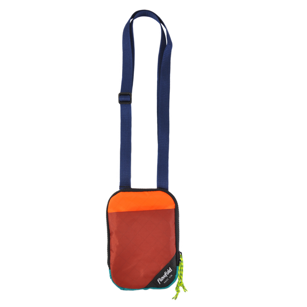 Flowfold Recycled Brick Red Color Block Portland Phone Bag