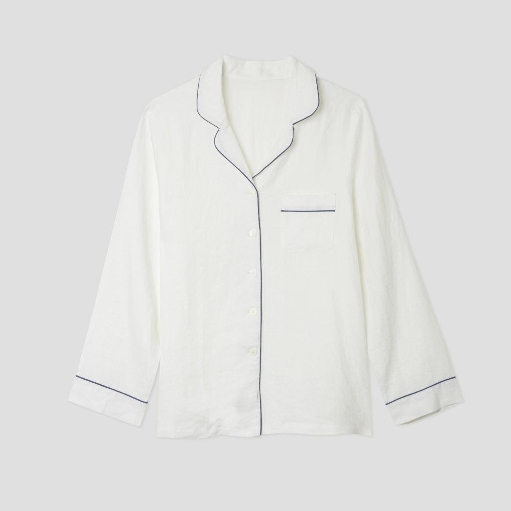Men's White Linen Pajama Set - PIGLET US