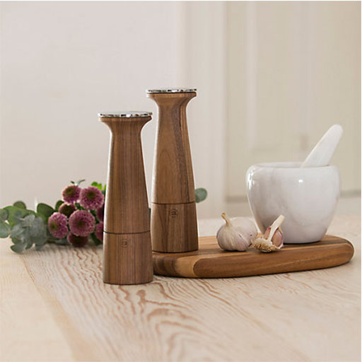 Oblique Walnut Wood Pepper Mill